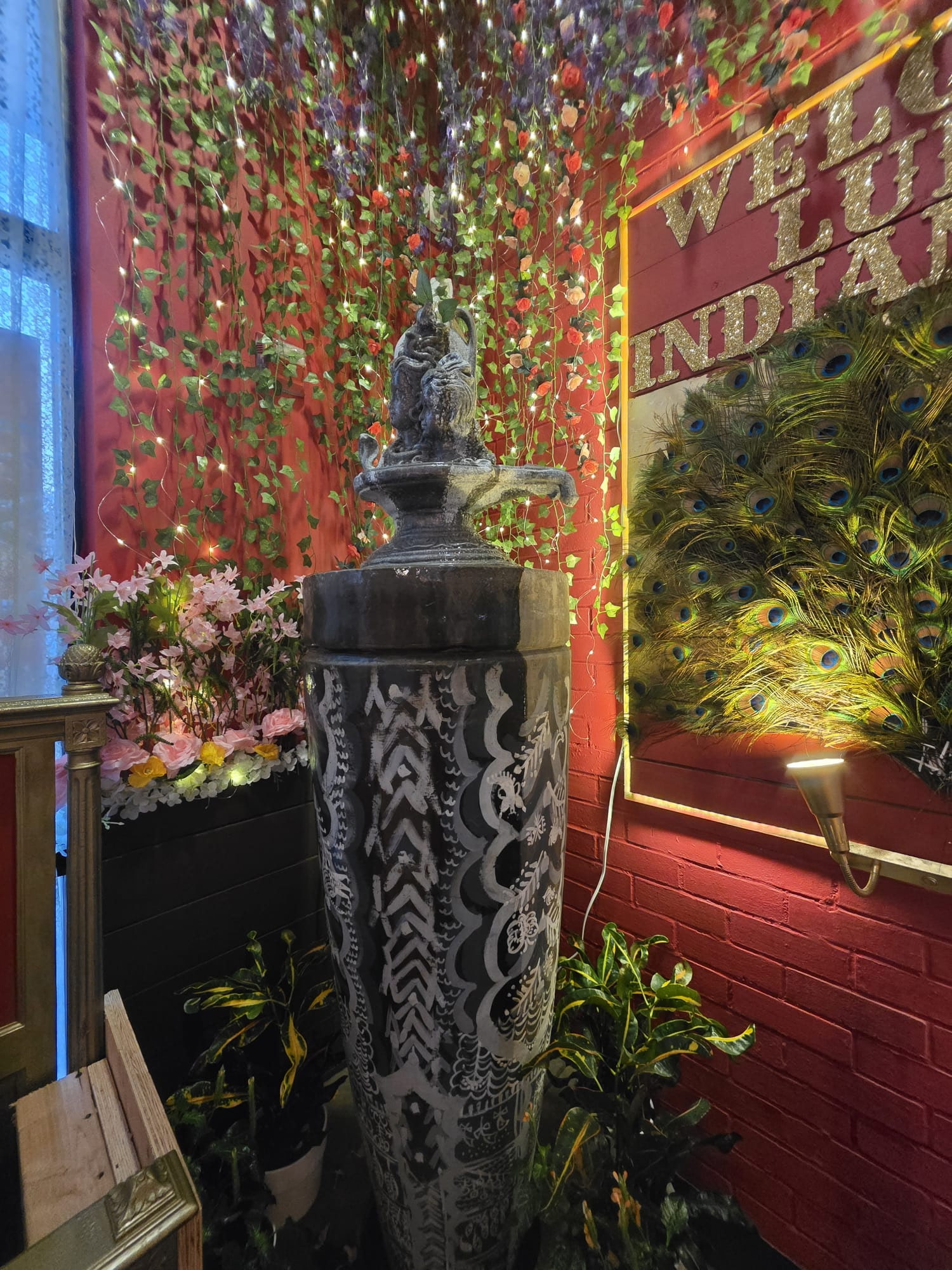 Interior details at Luft's Indian Cuisine