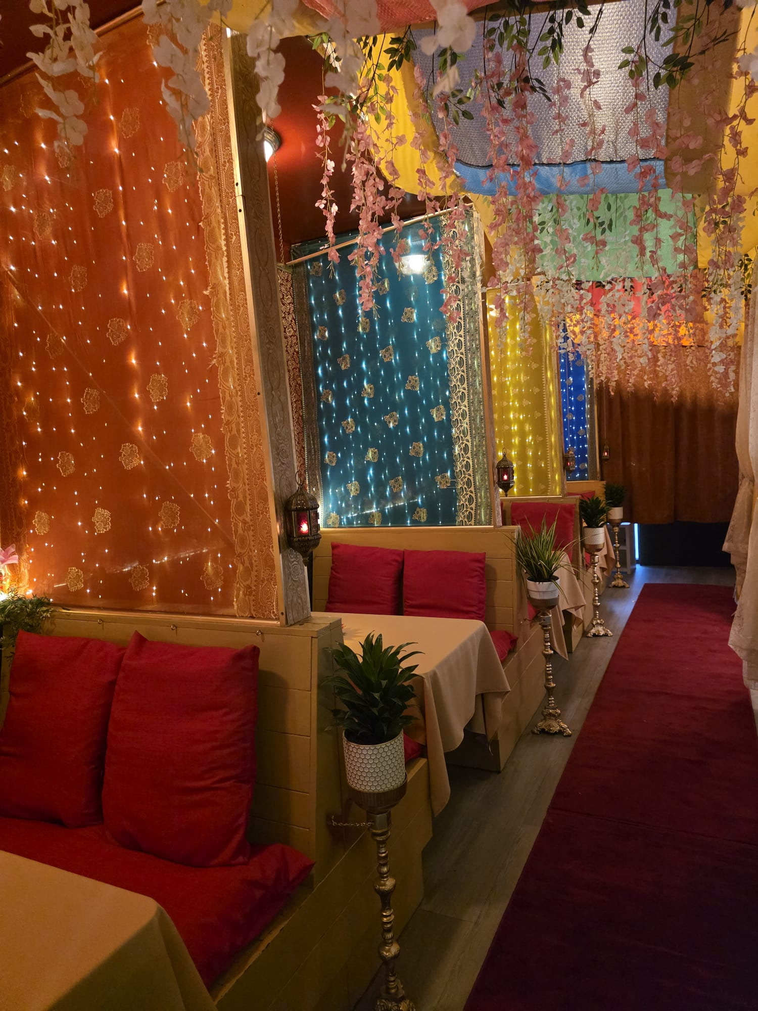 Restaurant ambiance at Luft's Indian Cuisine