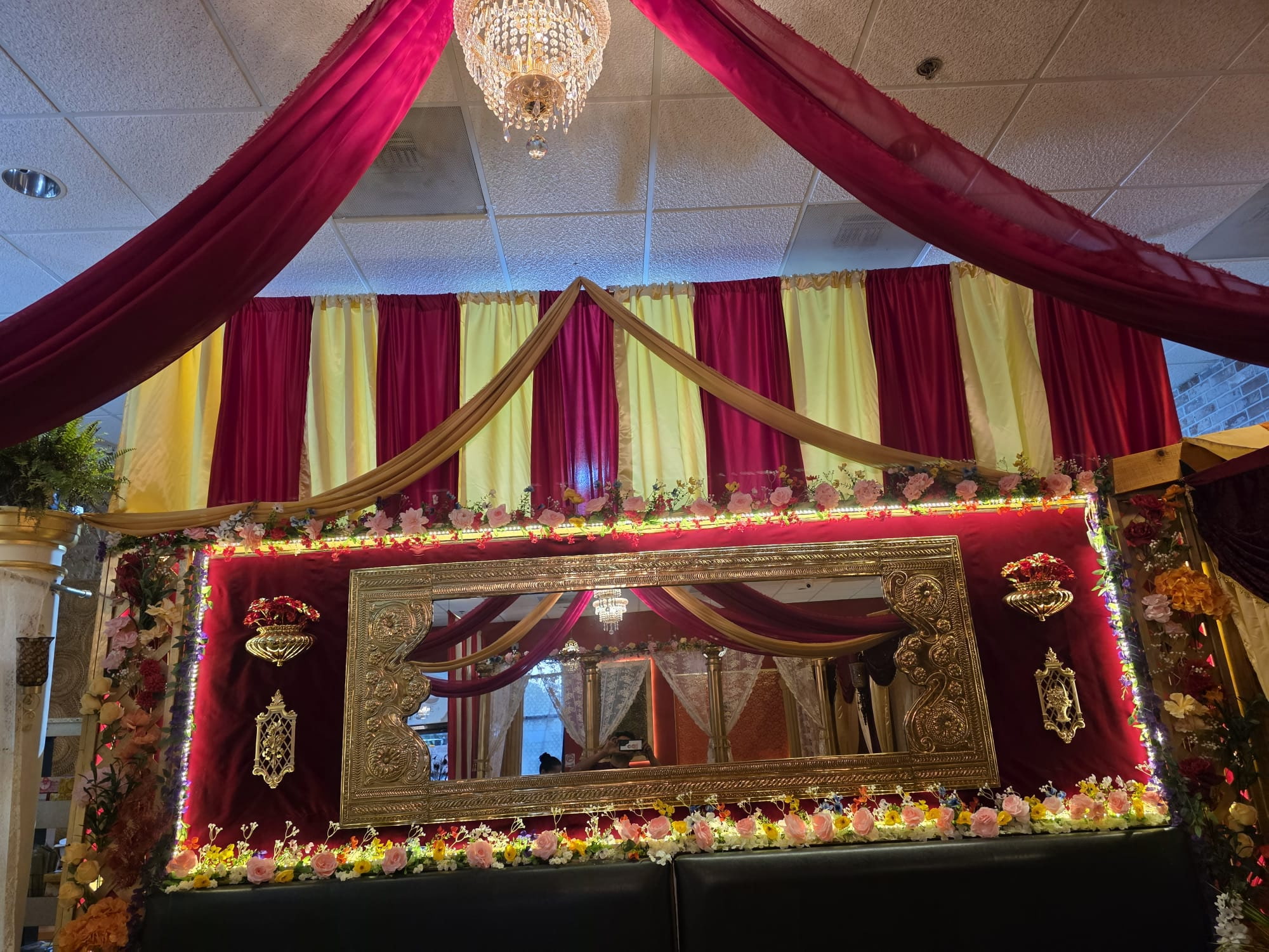 Inside the dining room at Luft's Indian Cuisine