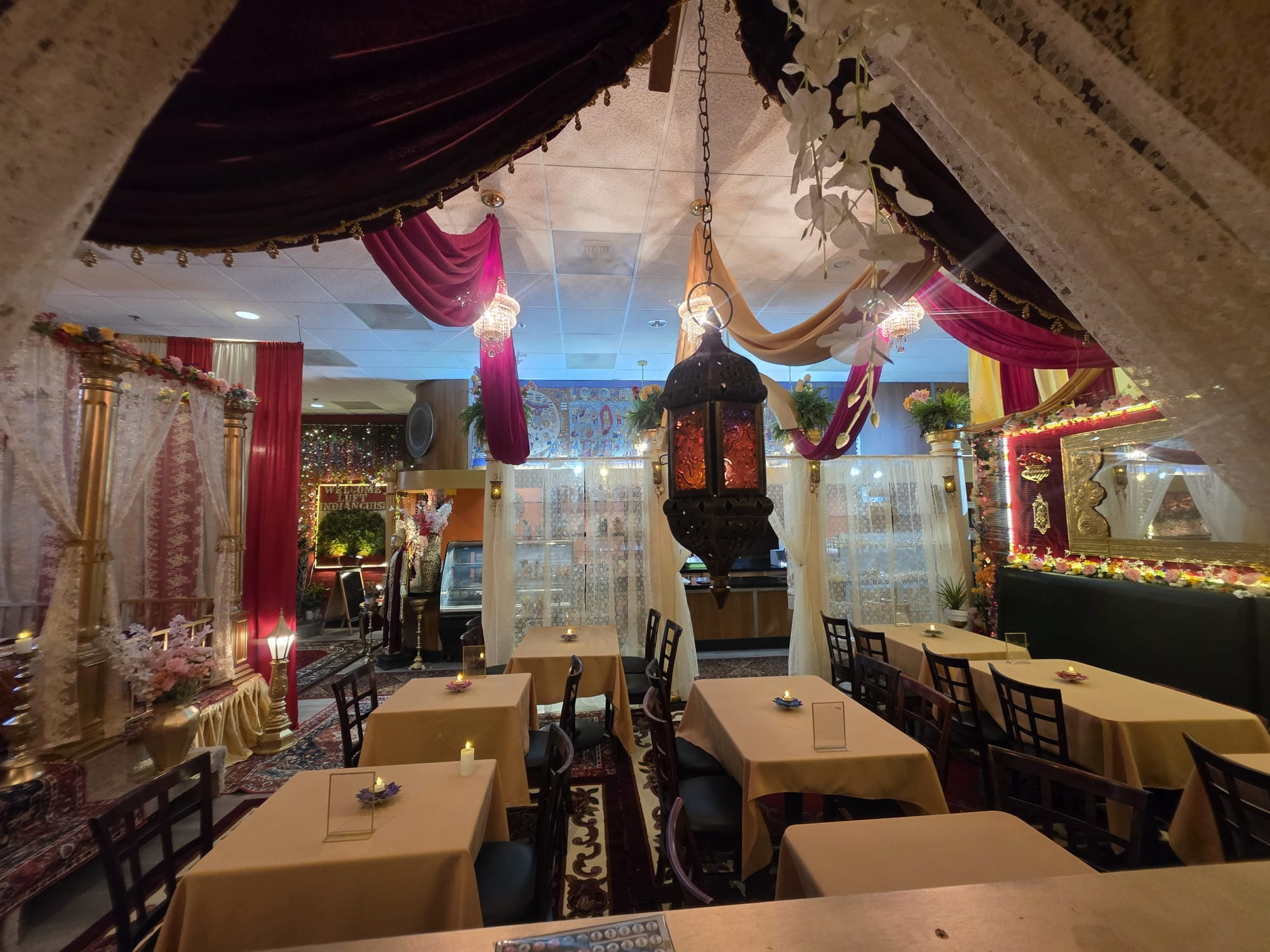 Dining area at Luft's Indian Cuisine